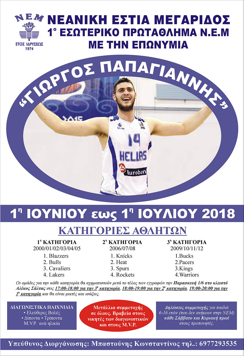 Αφίσα Εσωτερικού Πρωταθλήματος ΝΕΜ «Γιώργος Παπαγιάννης»