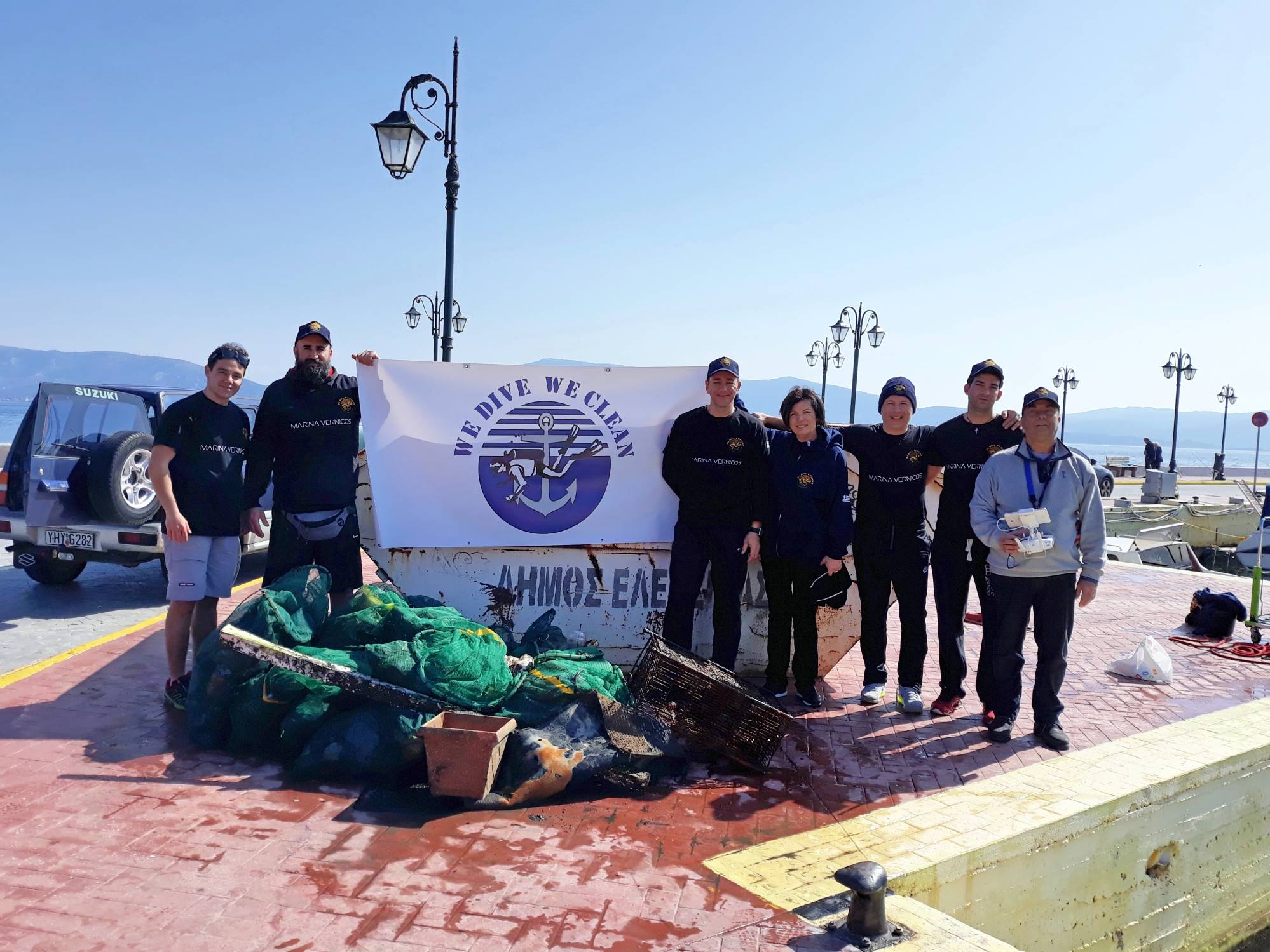 We dive we clean Καθαρισμός βυθού, λιμάνι Ελευσίνας 20-2-2019